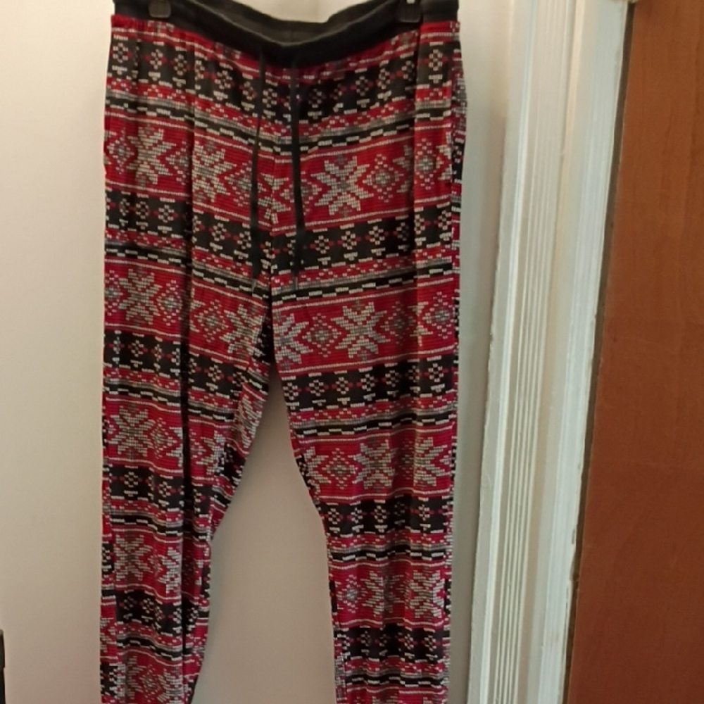 Secret Treasures Red and Black Snowflake Pajama Pants